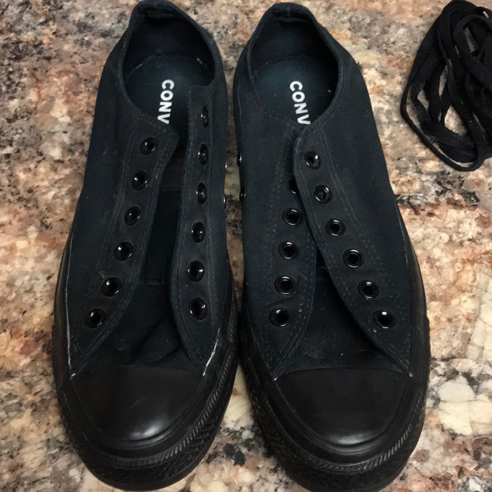 Solid Black Converse
